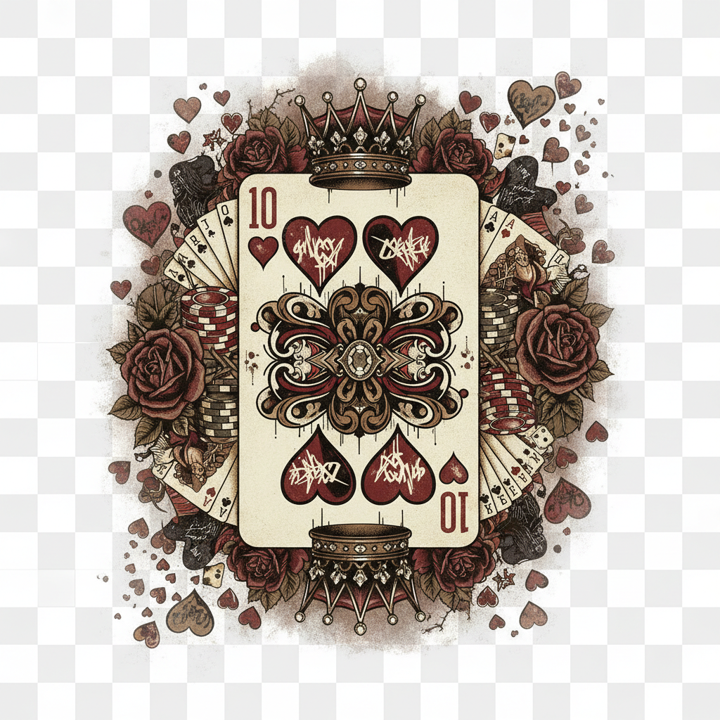 10 Hearts - Masculine Vintage Gangster Style