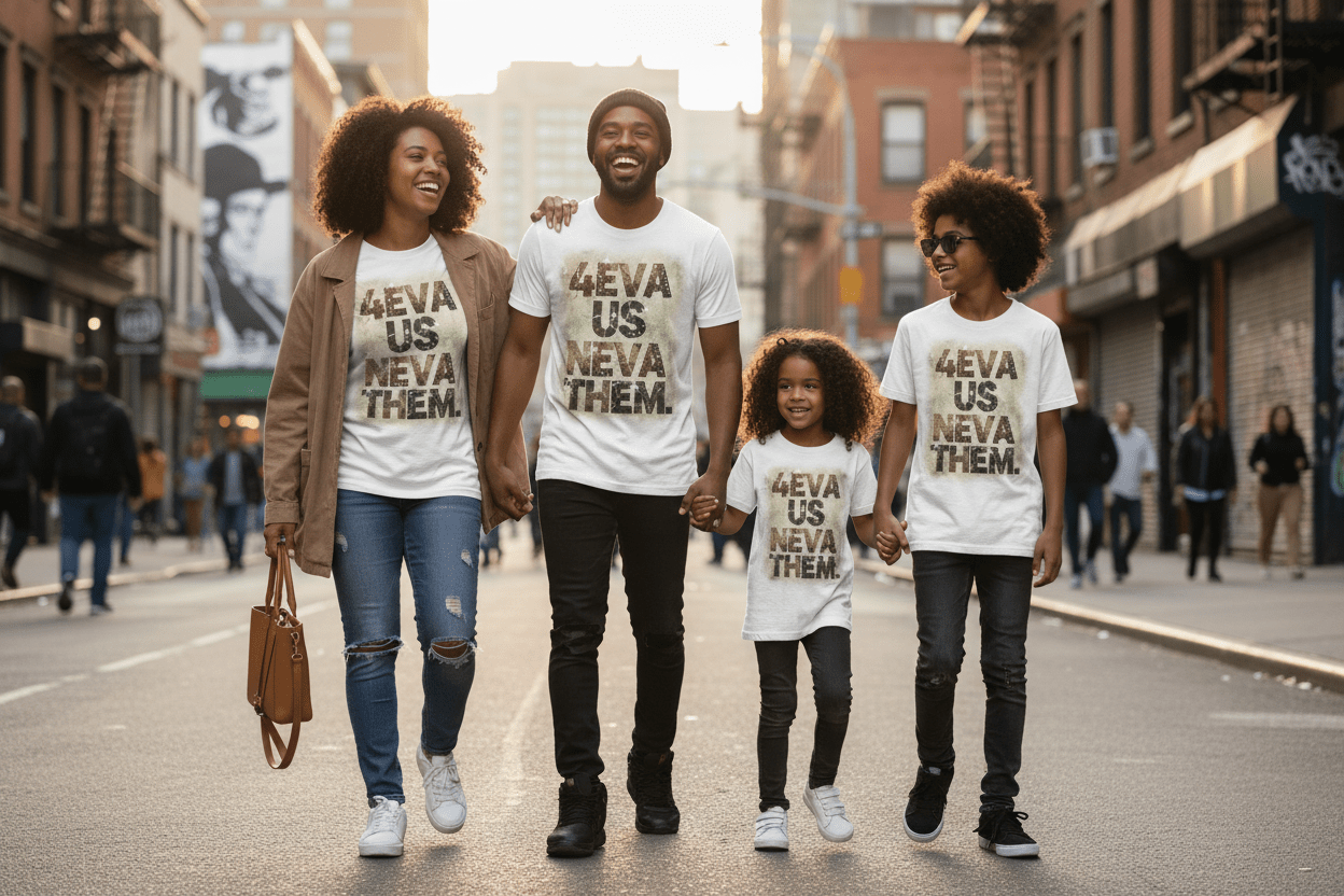 4eva Us Neva Them Grunge Tee - TaggEt Dezignz