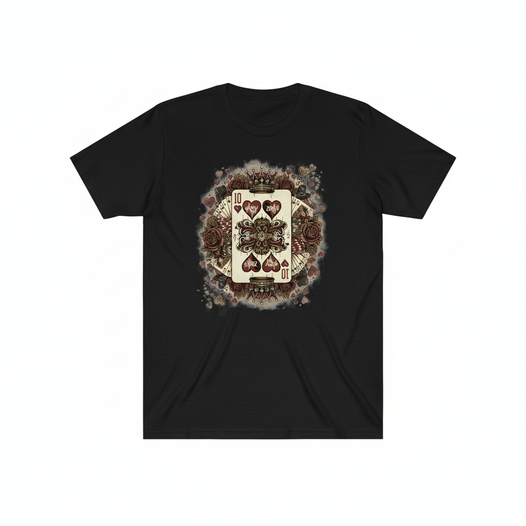 10 Hearts Collection Black T-Shirt