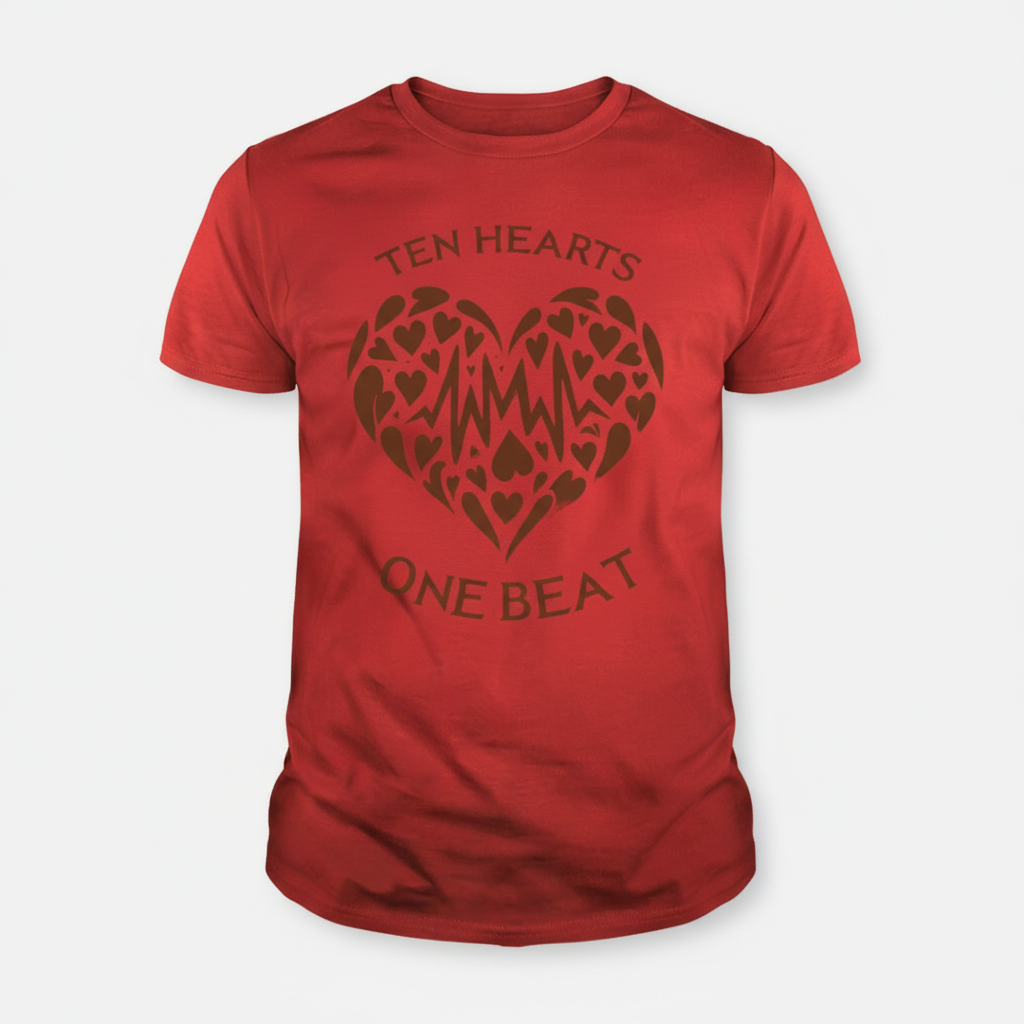 10 Hearts Collection t-shirt in red