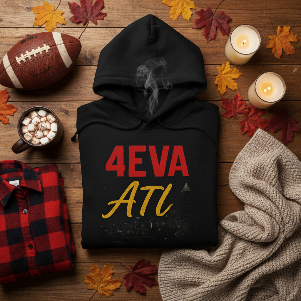 4EVA ATL Hoodie Fall Flat Lay