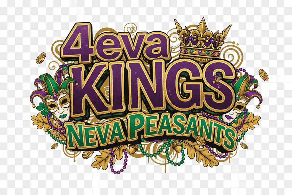 4eva Kings Neva Peasants Mardi Gras DTF