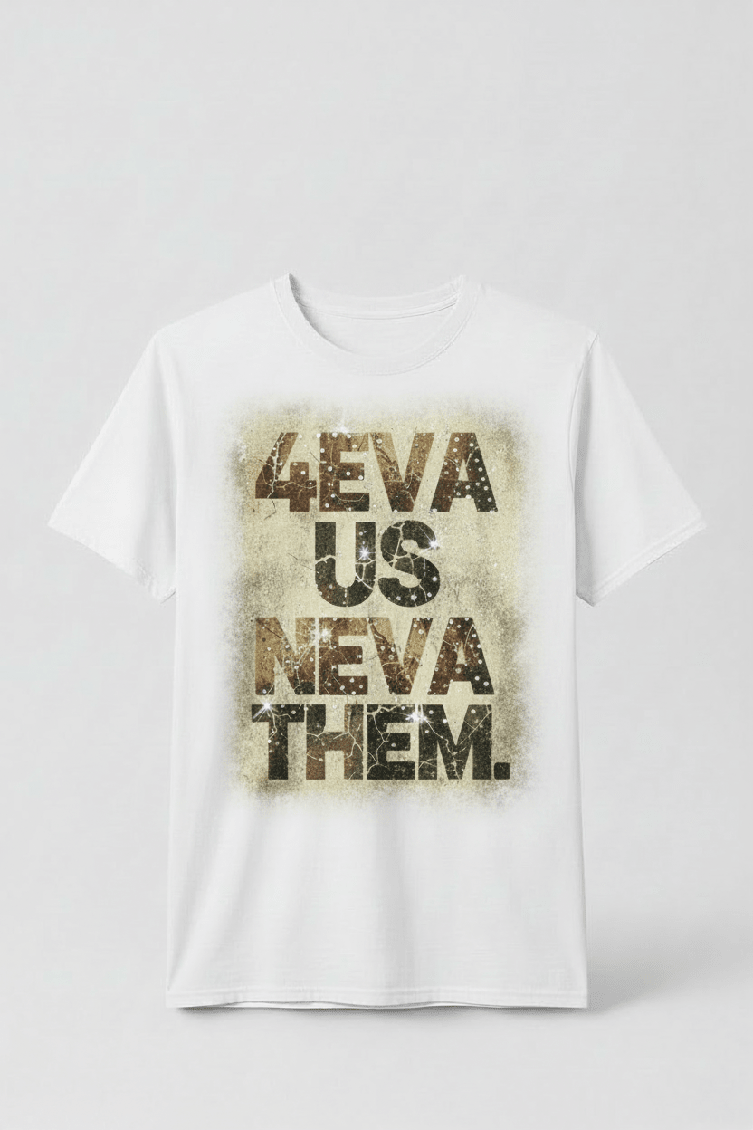 4eva Us Neva Them — Grunge Faded Edge DTF Transfer Sheet - TaggEt Dezignz