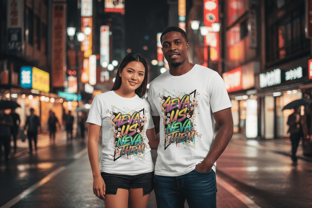 4eva Us Neva Them Tokyo Tee - TaggEt Dezignz