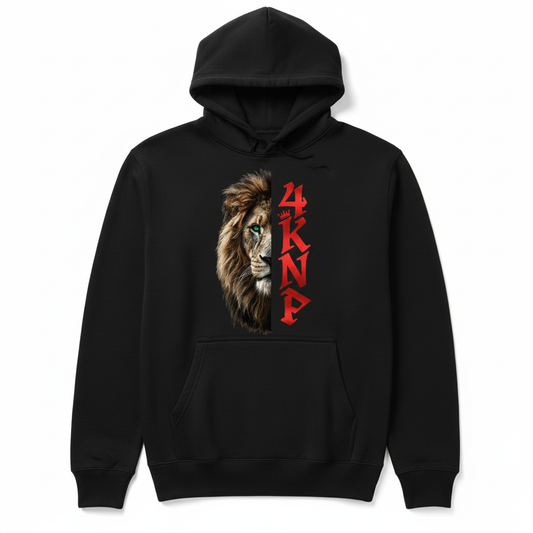 4KNP Hoodie - Black/Red Vertical Stack