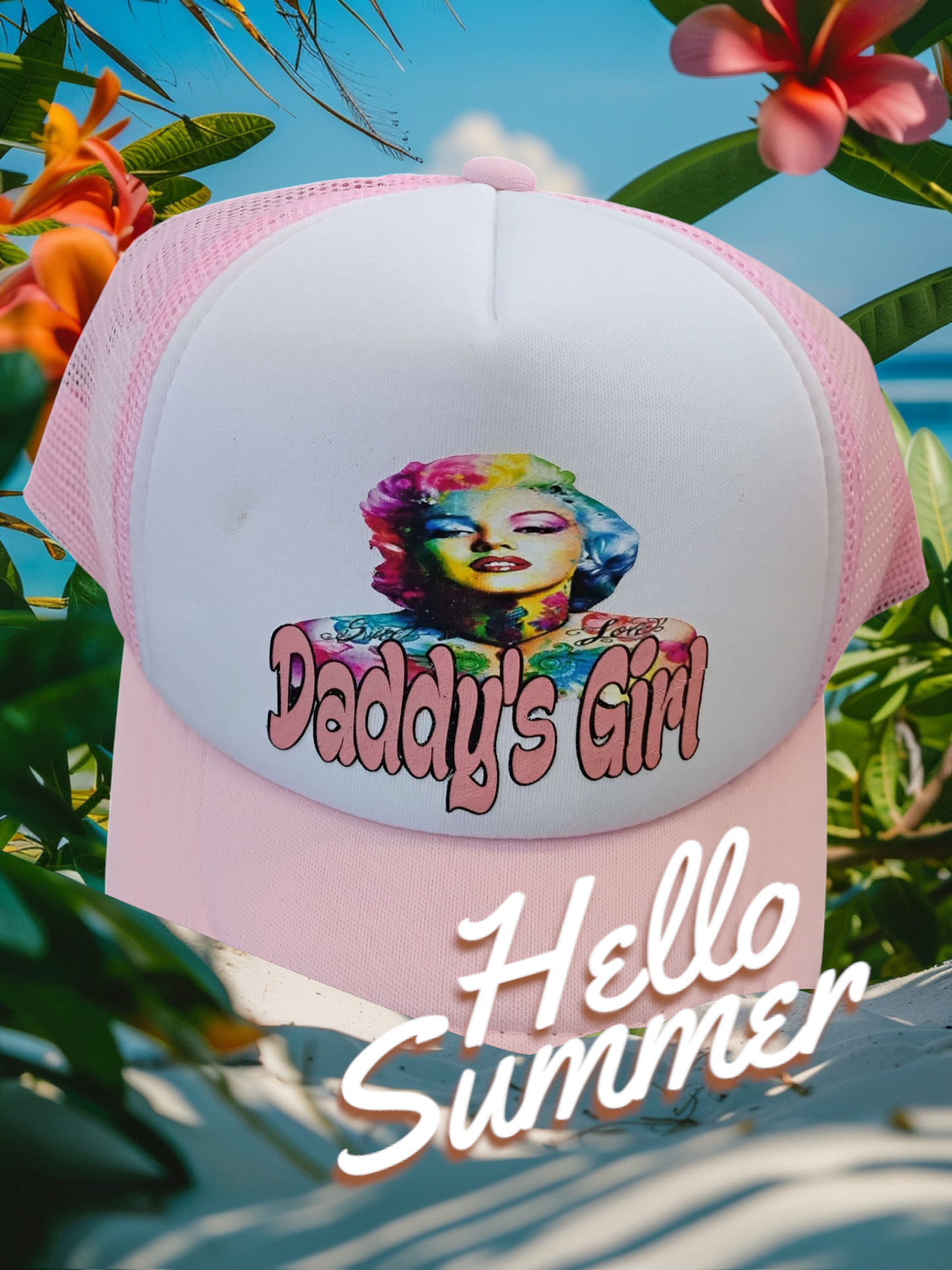 Daddy's Girl sublimation trucker hat by Tagg'Et Dezignz