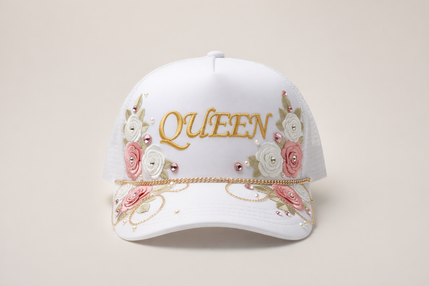 QUEEN Embellished Trucker Hat