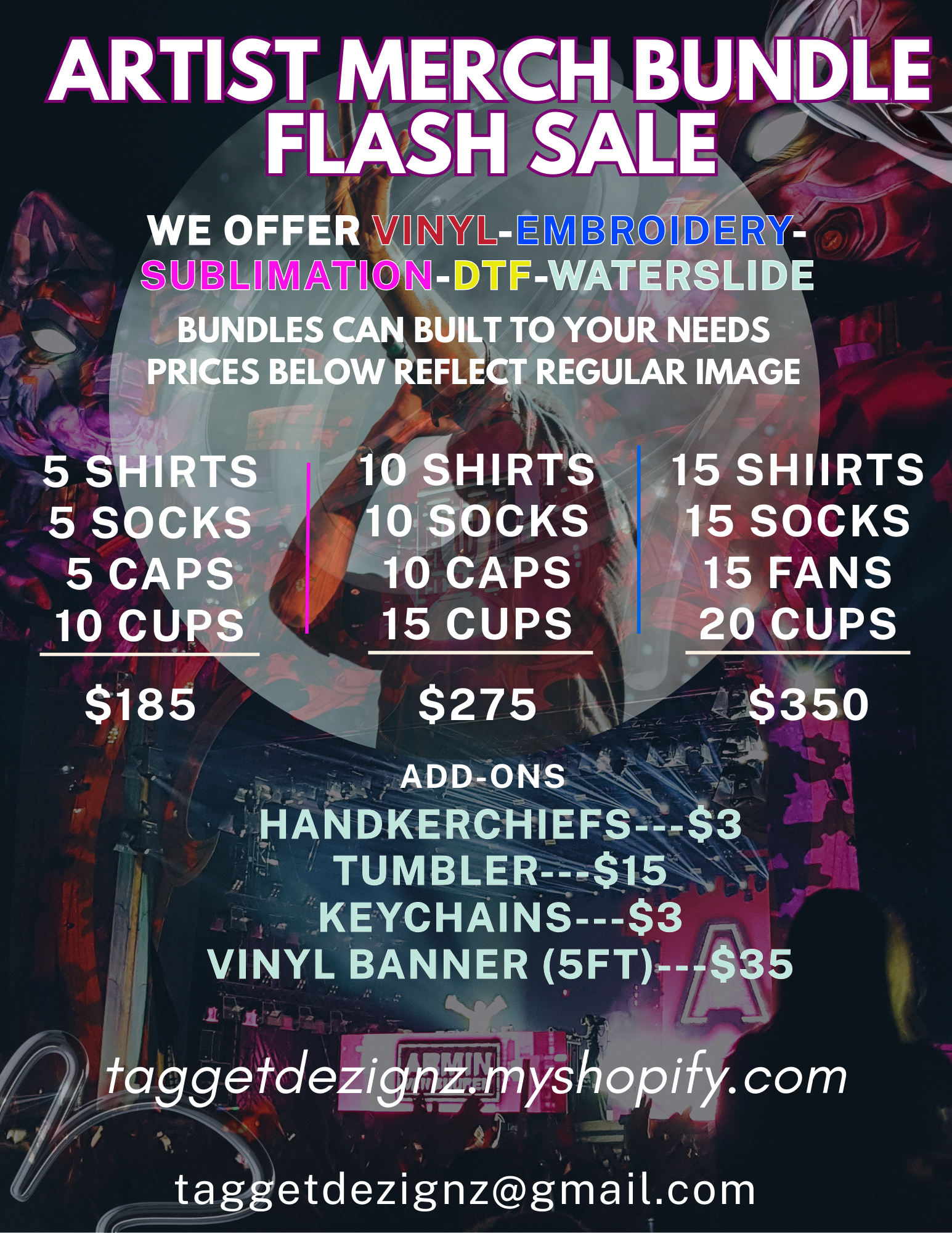 Artist Merch Package Custom Bundle