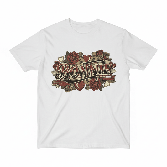 Bonnie T-Shirt - Vintage Valentine's Couples Design - TaggEt Dezignz