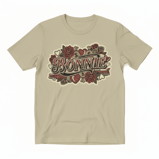 Bonnie T-Shirt - Vintage Valentine's Couples Design - TaggEt Dezignz