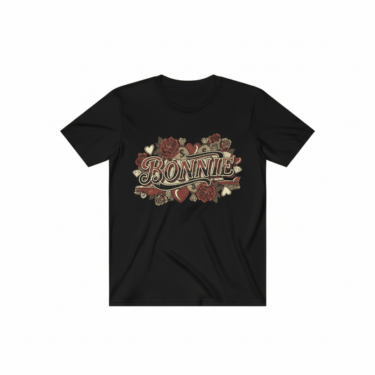 Bonnie T-Shirt - Vintage Valentine's Couples Design - TaggEt Dezignz