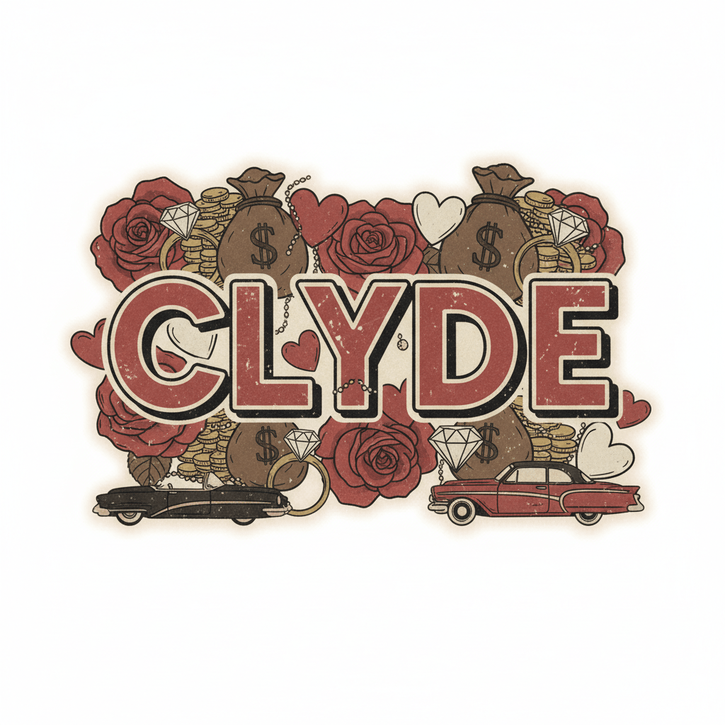 Clyde DTF Transfer Sheet - Vintage Valentine's Couples Design - TaggEt Dezignz