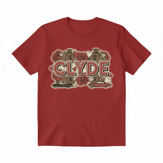 Clyde T-Shirt - Vintage Valentine's Couples Design - TaggEt Dezignz