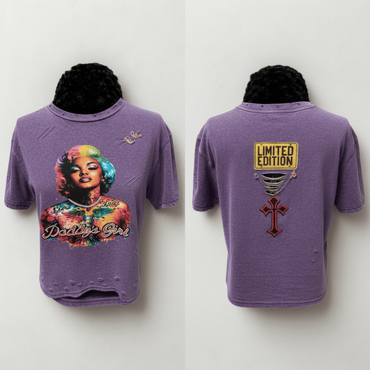 Daddy's Girl Bling Crop Tee - TaggEt Dezignz