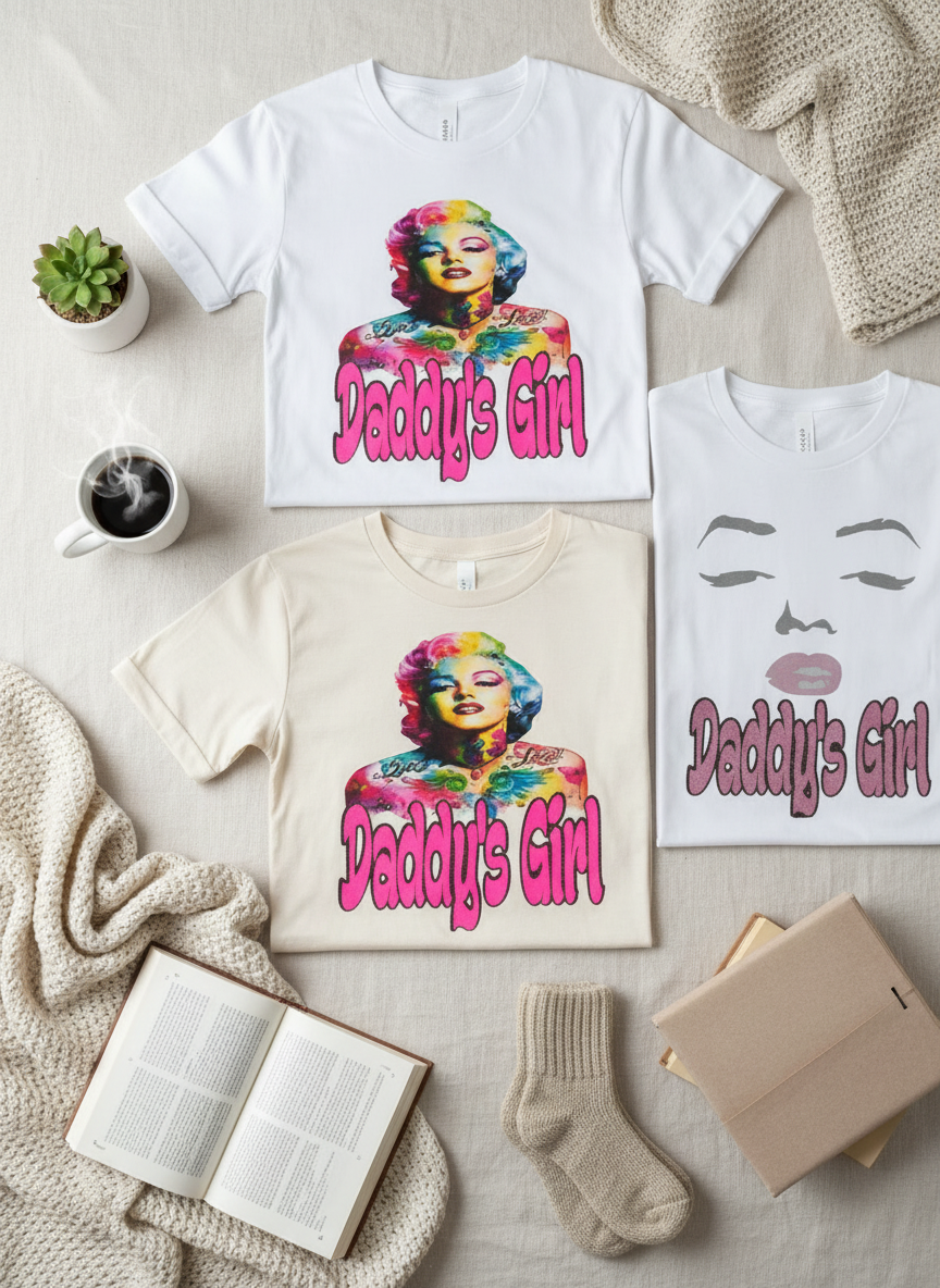 Daddy's Girl t-shirts flat lay