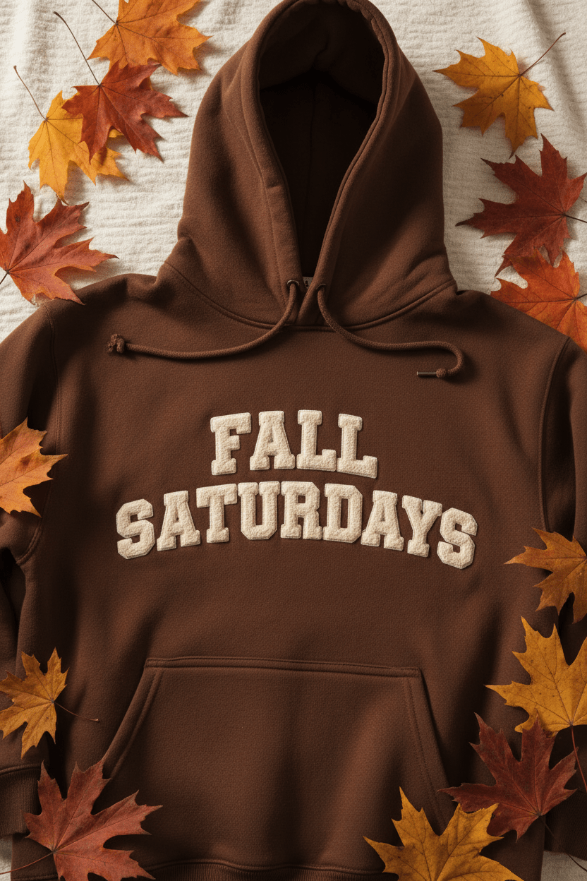 Fall Saturdays Embroidered Hoodie - TaggEt Dezignz
