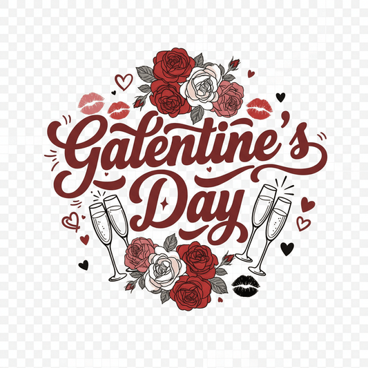 Galentine's Day DTF Transfer Sheet - Friendship Celebration Valentine's Design - TaggEt Dezignz