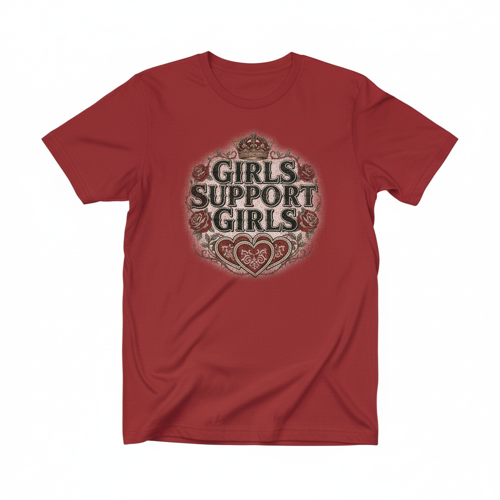 Girls Support Girls Red T-Shirt