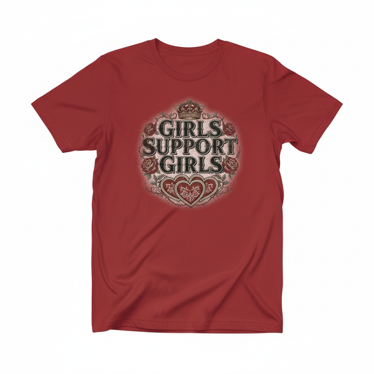 Girls Support Girls Red T-Shirt