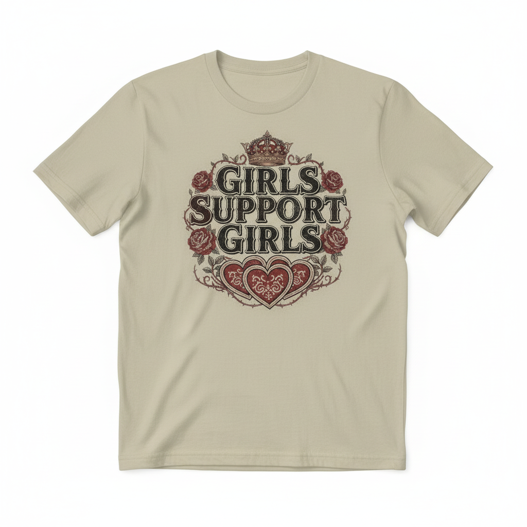 Girls Support Girls Tan T-Shirt