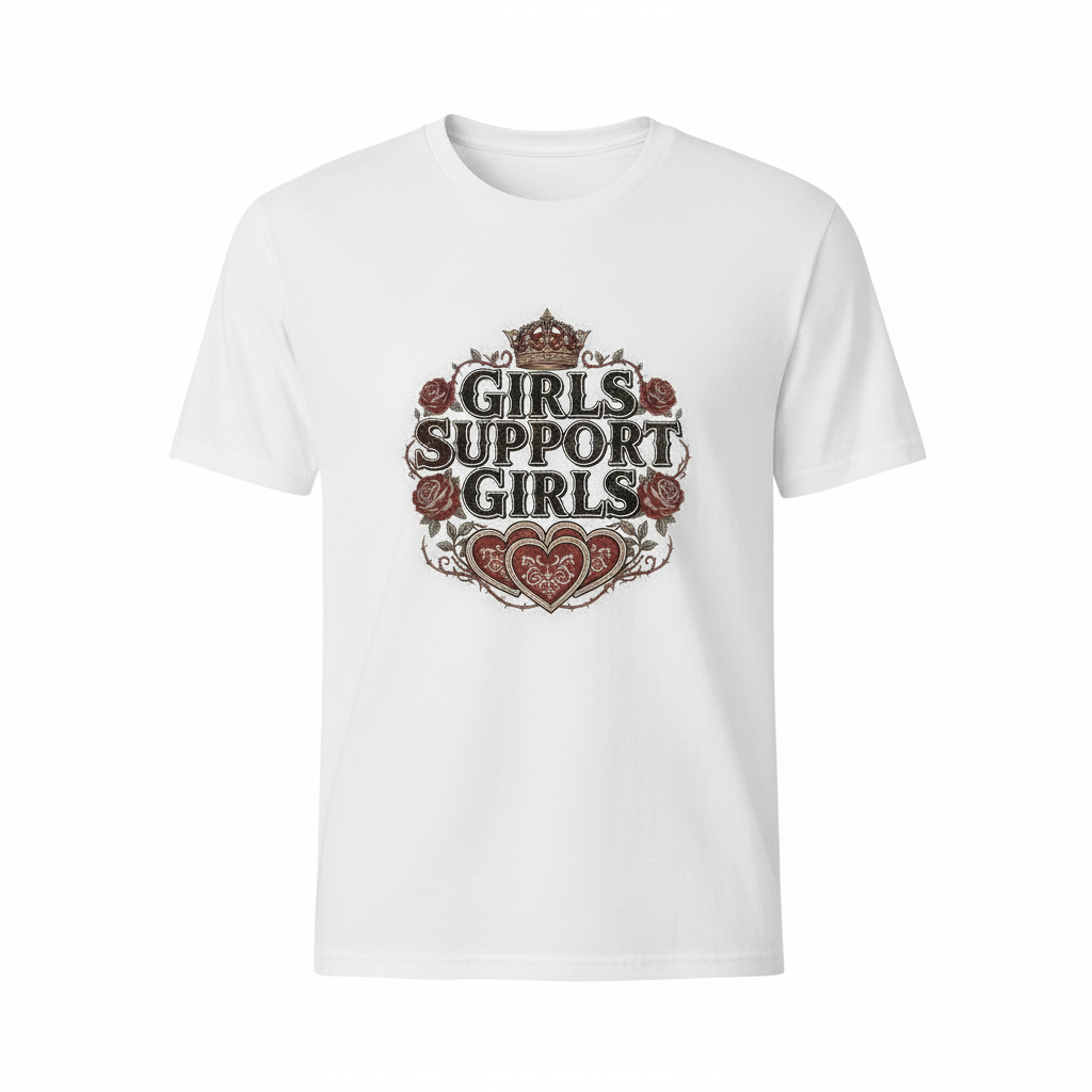 Girls Support Girls White T-Shirt