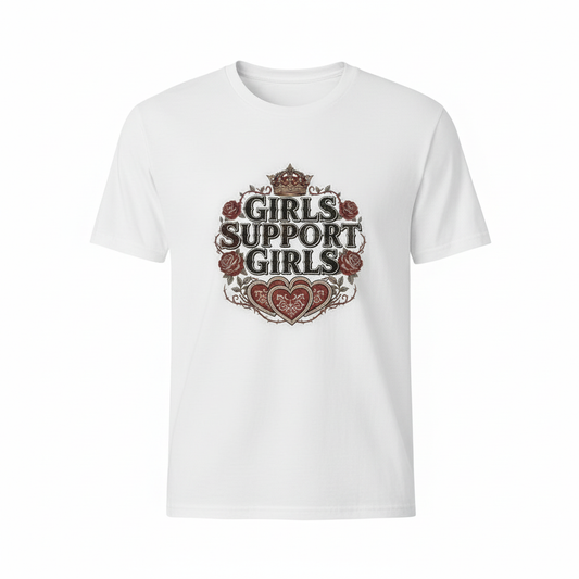 Girls Support Girls White T-Shirt