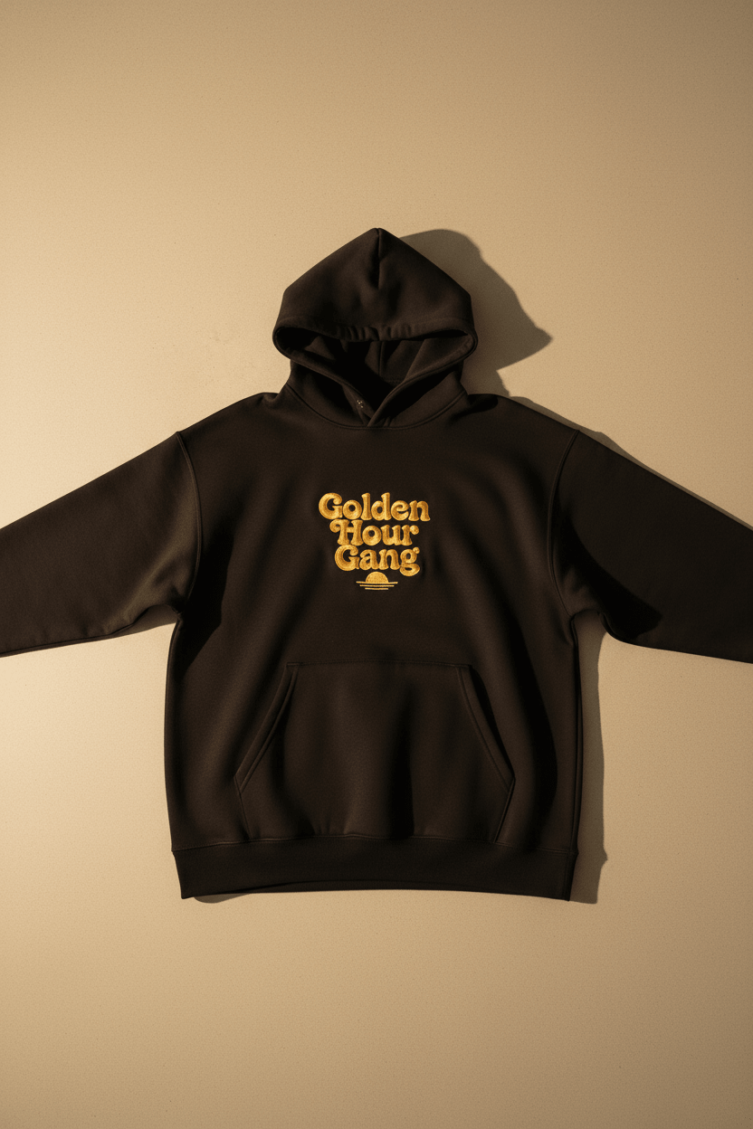Golden Hour Gang Embroidered Hoodie - TaggEt Dezignz