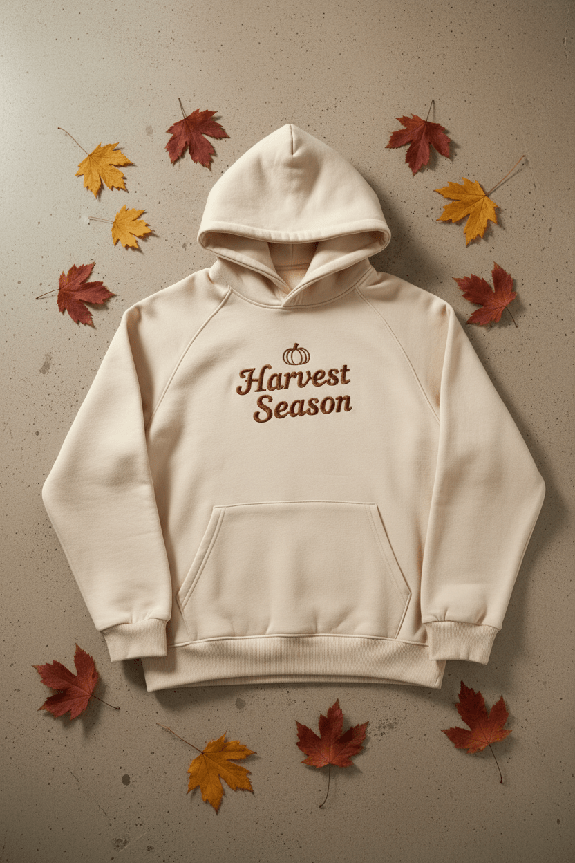 Harvest Season Embroidered Hoodie - TaggEt Dezignz