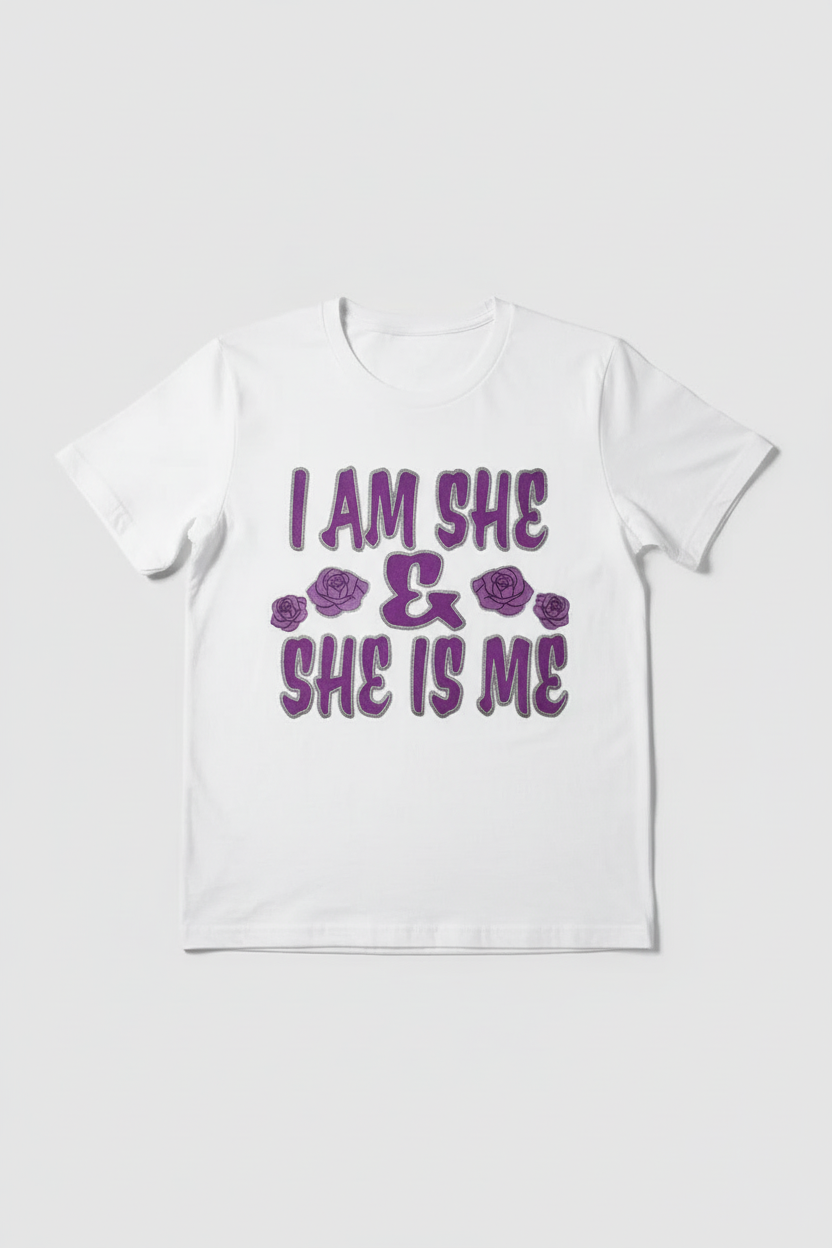 I Am She t-shirt in white