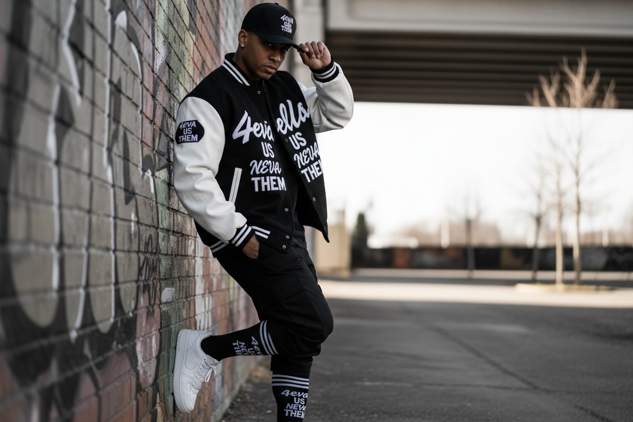 Baseball/Bomber Jacket, Cap & Sock Set