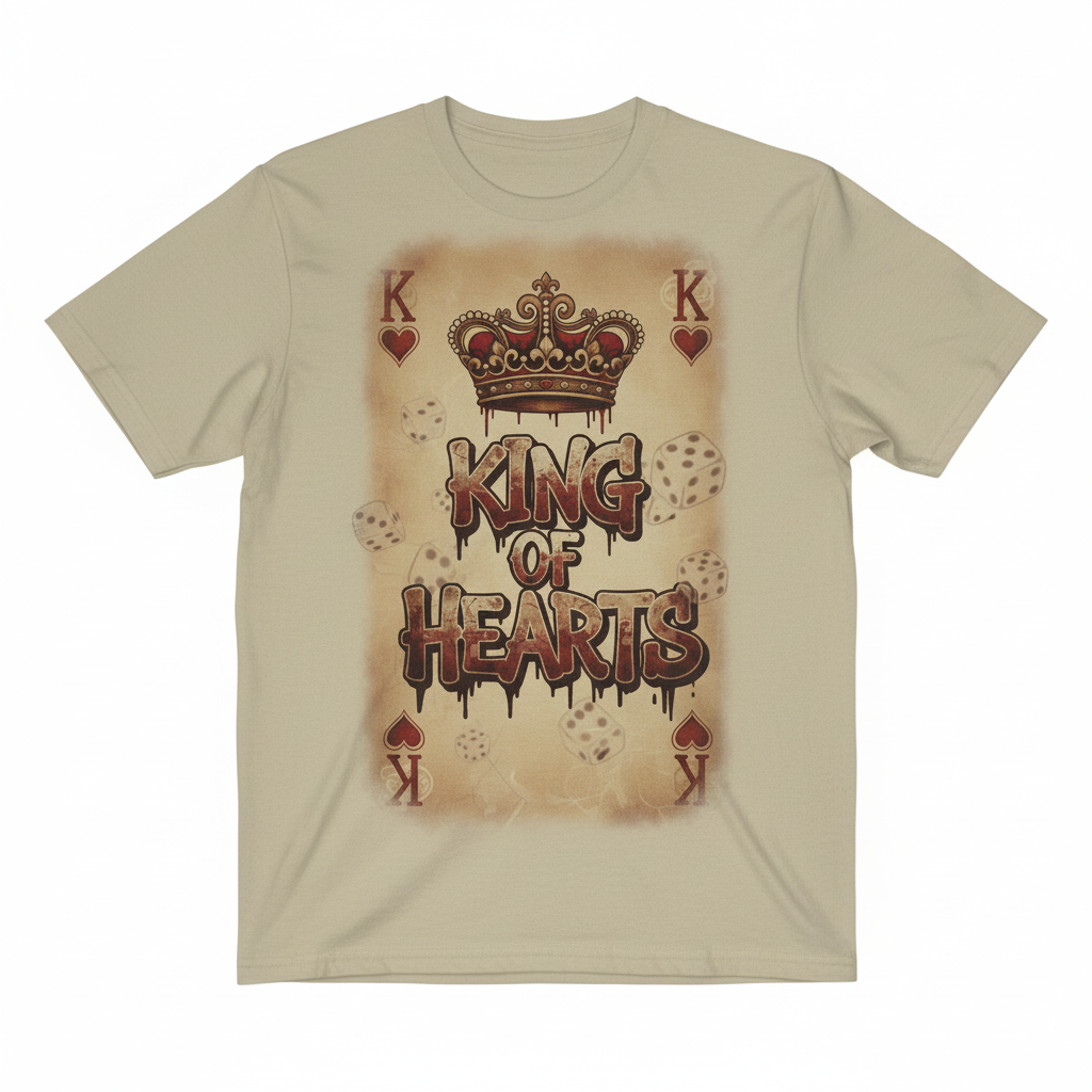 King of Hearts Tan T-Shirt