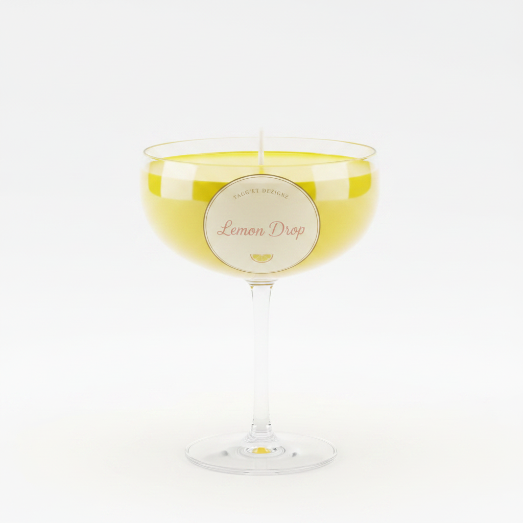 Lemon Drop Candle - Bright Yellow