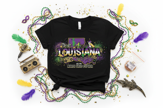 Mardi Gras Cypher T-Shirt Lifestyle