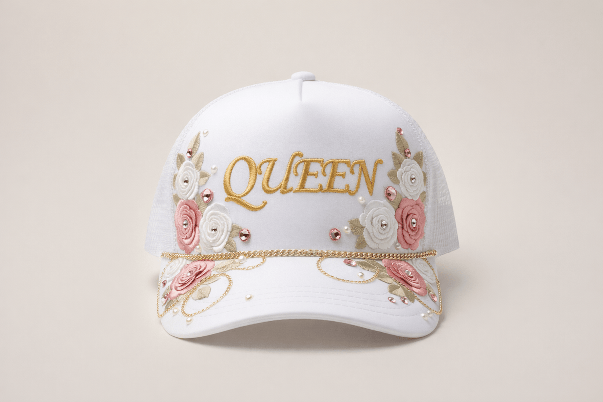 QUEEN Embellished Trucker Hat - TaggEt Dezignz