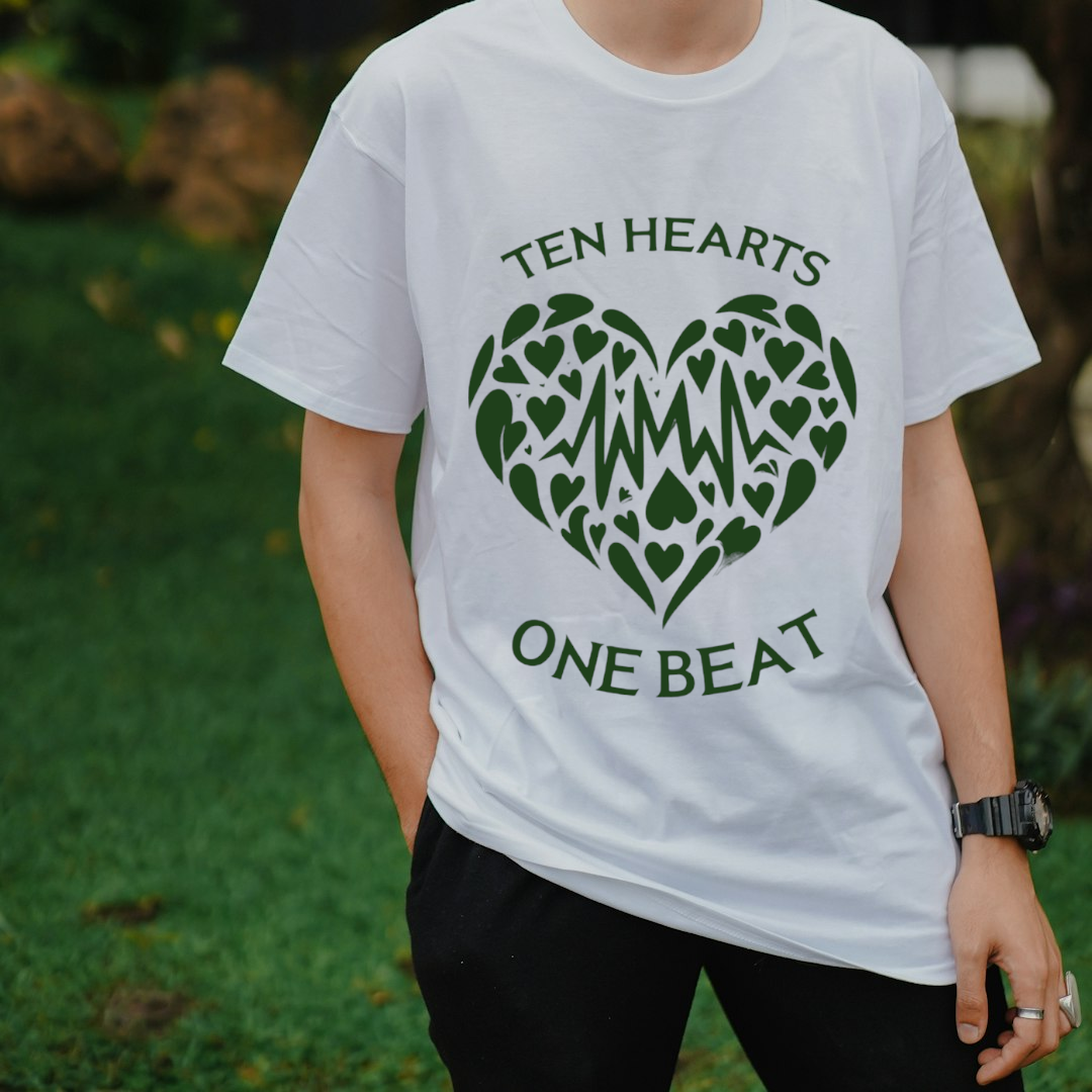 10 Hearts Collection t-shirt detail view by Tagg'Et Dezignz