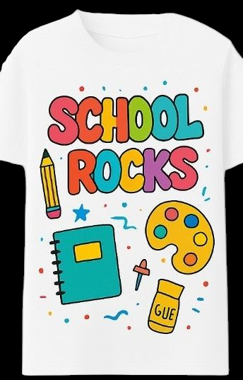 Back 2 School t-shirt front view by Tagg'Et Dezignz